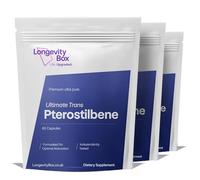 Ultimate Pterostilbene 150mg x 180 Capsules - Third Party Tested Over 99% Purity - Trans-Pterostilbene Supplement