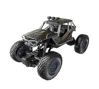 Ultimate Remote Control Car for Kids - Off-Road Adventure Climbing Toy Alloy Construction Rechargeable Mobile Model for Outdoor (Black, 14X22X14CM)