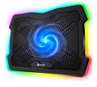 Ultimate RGB Laptop Cooling Pad with LED Rim, USB Powered, Up to 17 Inch | Powerful 200mm Fan Spins at 750 rpm for Strong Airflow, Quiet and Stable Performance You Can Trust