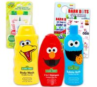 Ultimate Sesame Street Bathroom Set - Bundle with Shampoo Body Wash Bubble Bath Paint Stickers More | Sesame Street Bath and Shower Supplies