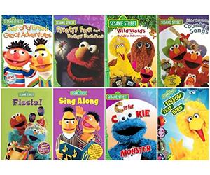 Ultimate Sesame Street DVD Collection - Learning & Educational 8-Pack: Follow That Bird / Rock & Roll / Fiesta - Elmo, Big Bird, Bert, Ernie & More