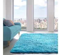 Ultimate Shaggy Rug Super Soft Memory Foam Cushioned Fluggy Area Carpet Rug Plush Lounge Bedroom Rectangular Home Rug Anti Slip Backing Fuzzy Ultra Rugs Machine Washable (Teal, 60cm x 110cm)