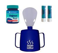 Ultimate Sinus Relief Bundle: Medisure Steam Inhaler, Healthpoint Vapour Rub, and Healthpoint Nasal Inhalers - Perfect for Cold and Flu, Sinusitis Treatment, and Blocked Nose Relief