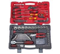 KS TOOLS - 922.0701-101-piece Tool case - Complete Tool case - Ultimate 1/4'' - 1/2'' Socket Set - Lifetime Warranty