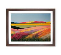 Ultimate Spring Meadow Landscape Framed Print | A2 Walnut Framed Wall Art | Ready to Hang | Modern Landscape Picture | Living Room Bedroom Lounge Office