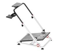 Ultimate Steering Wheel Stand, Double Stem Adjustable Height & Angle, Foldable Compact Design, Compatible with Logitech, Fanatec, Thrustmaster, Hori, Xbox & PlayStation, Sturdy Steel Frame, Stand Only