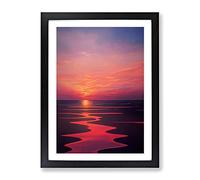 Ultimate Sunset Framed Print | A2 Black Framed Wall Art | Ready to Hang | Modern Landscape Picture | Living Room Bedroom Lounge Office