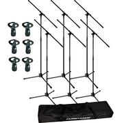 Ultimate Support JamStands JS-MCFB6PK 6-Pack Tripod Mic Stand Bundle With 6 Mic Clips