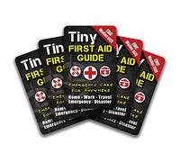 ULTIMATE SURVIVAL TIPS BE PREPARED-BECAUSE YOU NEVER KNOW Tiny First Aid Guide: Emergency Medical Care for Anywhere - The Step-by-Step, Everyday Carry: Medicine Pocket, Micro Guide, Pack of 5