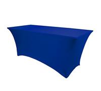 Ultimate Textile -5 Pack- 4 ft. Fitted Spandex Table Cover - Fits 24 x 48-Inch Rectangular Tables 36" High, Royal Blue