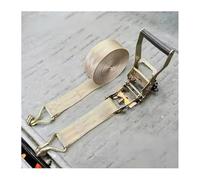 Ultimate Tie Down Straps, 1.6/2 Inches Beige Ratchet Straps With Double J Hook 3-65 Feet 6613/11023 LBS Break Strength(4cm/1.6in,20.0m/65.6ft)