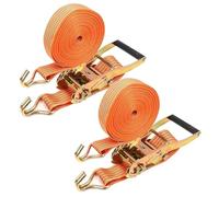 Ultimate Tie Down Straps, Ratchet Strap Pack Of 2 Multicolor 3.0-20.0m Inches 11023 LBS With Double J Hooks(Oranje,3.0m/9.8Ft)