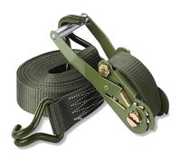 Ultimate Tie Down Straps, Ratchet Straps Green 3.3-82 ft 2 inches with Double J Hook(6m/19.7Ft)