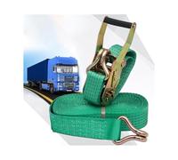 Ultimate Tie Down Straps, Ratchet Tie Down Straps 2 Inch 13228 LBS Break Strength Green 1.0-20.0m With Double J Hook(8.0m/26.2Ft)