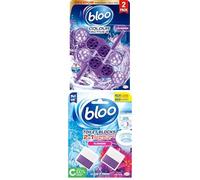Ultimate Toilet Bloo (Floral) Cleaning Bundle, Pack of 2 - Toilet Rim Block with Anti-Limescale, Lavender + in-Cistern Toilet Block with Limescale Remover, Fresh Flowers