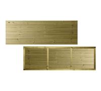Ultimate Tongue & Groove Fence Panel, 6ft x 2ft Horizontal Garden Fencing | 62cm High x 183cm Wide, Luxury, Heavy Duty, Treated Timber, Smooth T&G Boards, for Perimeter Boundary & Outdoor Privacy