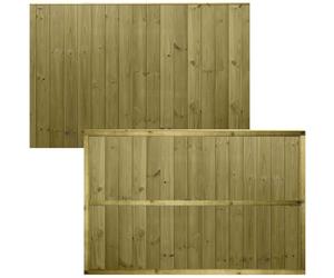 Ultimate Tongue & Groove Fence Panel, 6ft x 4ft Vertical Garden Fencing | 122cm High x 183cm Wide, Luxury, Heavy Duty, Treated Timber, Smooth T&G Boards, for Perimeter Boundary & Outdoor Privacy
