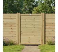 Ultimate Tongue & Groove Gate Horizontal Smooth-Planed Fully Framed Treated Timber Door for Outdoor Pathway Home Access, 120cm High x 90cm Wide