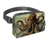 Ultimate Travel Waist Pack, Stay Hands-Free with This Stylish Crossbody Bag for Running, Walking, and Cycling, Vintage Octopus Pattern