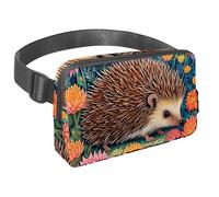 Ultimate Travel Waist Pack, Stay Hands-Free with This Stylish Crossbody Bag for Running, Walking, and Cycling, Color Drawing Hedgehog