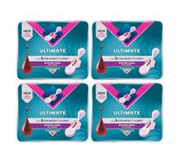Ultimate Ultra Long+ Sanitary Pads for Super Heavy Flow with Wings, Extra Absorbent, Reliable Protection, 10 Pads Per Pack, Bundle of 4 (40 Total)
