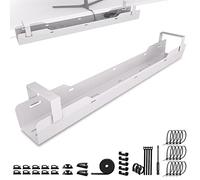 Ultimate Under Desk Cable Tray - White - Wire Management Tidy for Mess-Free Spaces