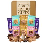 Ultimate Vegan Cookies & Hot Chocolate Biscuit Hamper Collection - Oat & Raisin, Double Choc Chip, 2 Peanut Butter Cookies & Hot Chocolate Sachets | Plant-Based Treat | Gift for Him or Her