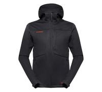 Mammut Ultimate VIII SO Hooded Jacket Men 25 Years | Outdoor Softshell Clothing for Hiking | Black, M