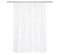 Ultimate Waterproof Long Fabric Shower Curtain or Liner 72x74, Breathable TPU & Machine Washable, Use for Bath Tub/Stall in Home and Hotel, White, 72"x74"