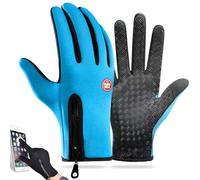 Ultimate Waterproof & Windproof Thermal Non-Slip Gloves, Thermal Touch Screen Windproof Gloves (Blue,L)