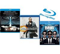 Ultimate Will Smith Sci-Fi 3-Movie Blu-ray Collection: Men in Black 3 [Blu-ray + DVD] / I, Robot [Blu-ray] / Independence Day: 20th Anniversary Edition (Theatrical + Extended Cut) [Blu-ray]