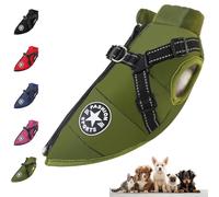 Ultimate Winter Dog Coat - 3 in 1 Winter Jacket for Dogs with Secure Harness, Waterproof & Windproof, Double-Layered for Extreme Cold, Fits Small, Medium, and Large Breeds Comfortably (#4,M)