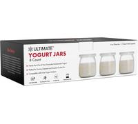 Ultimate Yogurt Jars - Make More Delicious Yogurt! 8 Count Small Glass Yogurt Cups With Lids - 100% BPA Free, Airtight & Dishwasher Safe! Perfect Containers for Yoghurt, Oatmeal, Pudding or Jello