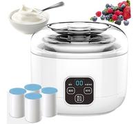 Ultimate Yogurt Maker, 1000Ml Automatic Yogurt Maker with 4 X 200Ml Ceramic Cups, Led Display, 360° Thermostatic Fermentation and Timer, for Home Yogurt, Cheese Maker, Natto Maker