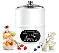 Ultimate Yogurt Maker 8L/12L - Adjustable Timer & Thermostat (25-80°C), 360° Even Heating, Stainless Steel Inner, Yogurt Machine for Homemade Greek Yogurt, Natto, Rice Wine(White,8L)