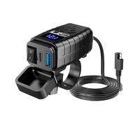 Ultimateaddons LED Voltmeter SAE-USB Charger for Motorcycles - Compact Power Accessory Compatible with Mobile Phones