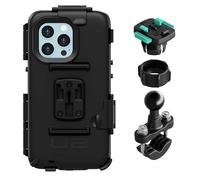 Ultimateaddons Motorcycle Metal Handlebar Mount with Waterproof Case for Apple iPhone 13/13 Pro & 16e 17e
