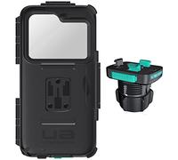 Ultimateaddons Universal Smartphone Slim Tough XXL (168 x 78mm) Waterproof Case with Female 3 Prong Adapter Black