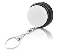 Ultimatesupplier Recordable Talking Button with Keychain, 20s Voice Recording Time Sound Button Answer Buzzers Funny Buttons Record Your Own Words - White and Black (Battery Included), 2 x 2 x 1.4