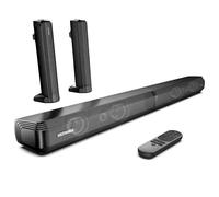 ULTIMEA 2.2ch Sound Bars for TV, Peak Power 100W, 2-in-1 Detachable Bluetooth 5.3 Soundbar for TV, 3 EQ Modes, Bass Adjustable for TV Speakers,
