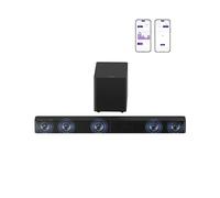 ULTIMEA 5.1CH Soundbar, Dolby Atmos, VoiceMX, BassMX, APP, 340W Sound bar for TV, Home Theater Surround Sound System, BT 5.4, Poseidon M60 Boom(2025 Model)