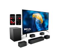 ULTIMEA 7.1 Soundbar for TV, Dolby Atmos Soundbar with Subwoofer, 4 Wired Surround Speakers, 460W Surround Sound System, 6.5" Wireless TV Sound Bar Home Theater Sound System,APP Control, Poseidon D80