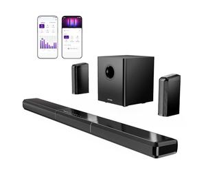 ULTIMEA 9.1ch Surround Sound System with Dolby Atmos, 2 Rear Speaker, 6.5" Wireless Subwoofer, RGB Light, App, Detachable Surround Sound System for Home Theater, Peak Power 470W, HDMI eARC, Apollo S90