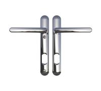 Ultion Chrome Black Door Handle Set, 122mm (Long Fixings)