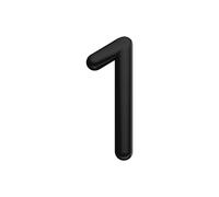 Ultion Sweet Black Door Numbers '1' - 3inch height - Self Adhering, No Drilling or Screwing Required …