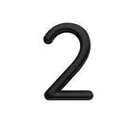 Ultion Sweet Black Door Numbers '2' - 3inch height - Self Adhering, No Drilling or Screwing Required …