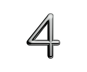 Ultion Sweet Chrome Door Number '4'