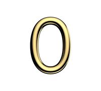 Ultion Sweet Door Number 0 - Gold - Self Adhering, No Drilling Or Screwing Required