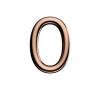 Ultion Sweet Door Number 0 - Rose Gold - Self Adhering, No Drilling Or Screwing Required