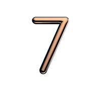 Ultion Sweet Door Number 7 - Rose Gold - Self Adhering, No Drilling Or Screwing Required